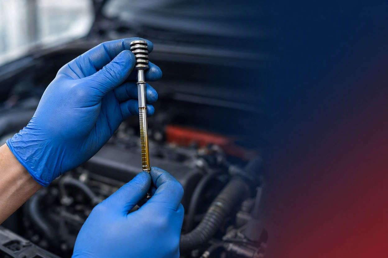 Professional automotive maintenance and fluid check